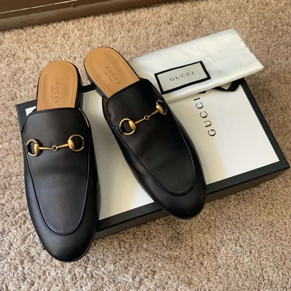 Gucci Princetown Leather Mules